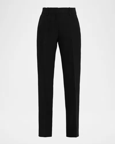 Jil Sander Slim-leg Split-hem Trousers In Black