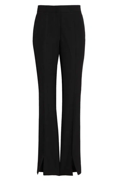 Jil Sander Pleated Split-hem Trousers In Black