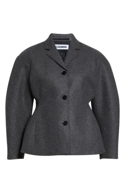 Jil Sander Slim Sculpted Jacket In Black