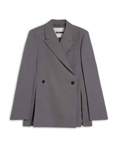 Jil Sander Slim Tailor Made Blazer In Gray