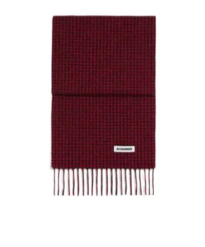 Jil Sander Slim Wool Scarf In Transparent