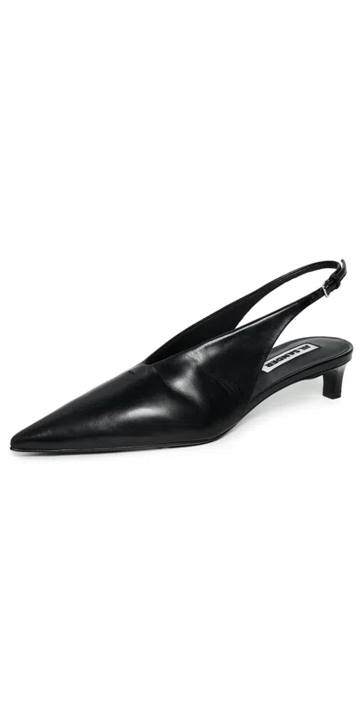 JIL SANDER SLING BACK HEELS BLACK