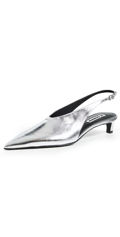 Jil Sander Sling Back Heels Sky Grey