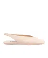Jil Sander Slingback Ballet Flats In Nude