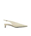 Jil Sander 35mm Leather Sling Backs In Nude