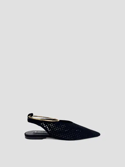 Jil Sander Slingback Mini Leather Pump In Black