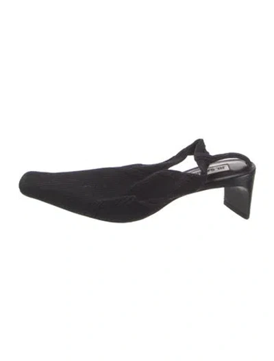 Pre-owned Jil Sander Slingback Pumps In Black/blue