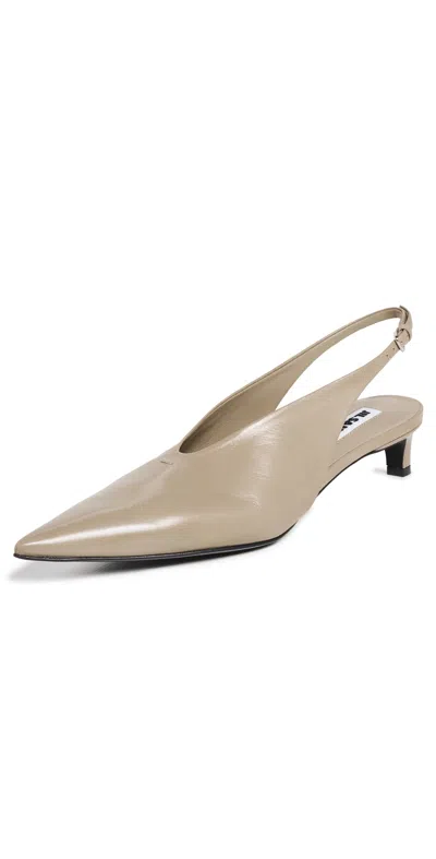 Jil Sander Slingback Pumps Dark Sand