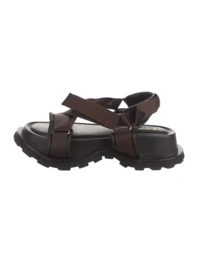 Pre-owned Jil Sander Slingback Sandals In Brown