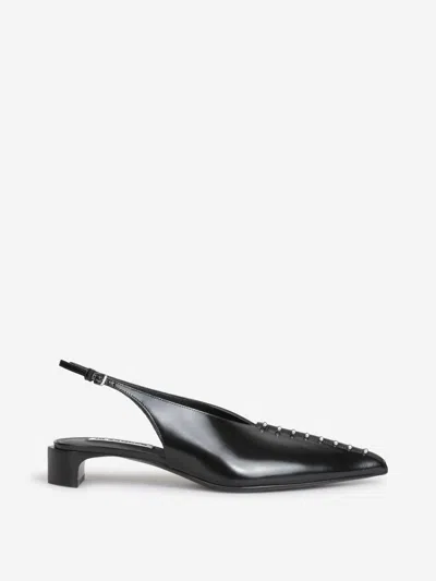 JIL SANDER JIL SANDER SLINGBACK SPAZZOLATO LEATHER