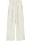 Jil Sander Slit Detailing Tailored Trousers In White