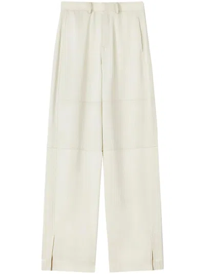 Jil Sander Slit Detailing Tailored Trousers In White