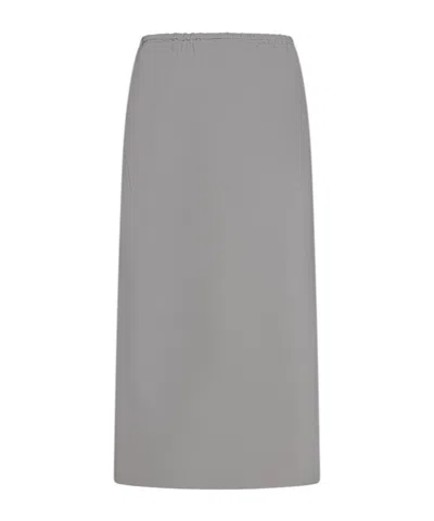 Jil Sander Slit Skirt In Gray