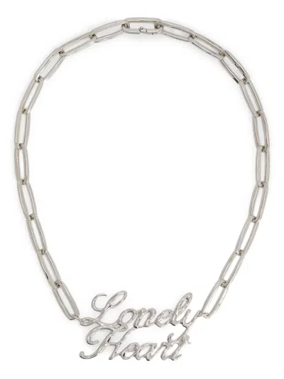 JIL SANDER SLOGAN-PLAQUE NECKLACE