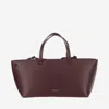 Jil Sander Small Bateau Tote Bag In Bordeaux