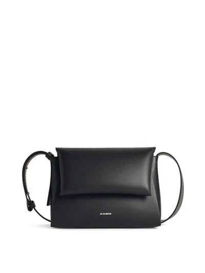 JIL SANDER SMALL  BLACK LEATHER BAG