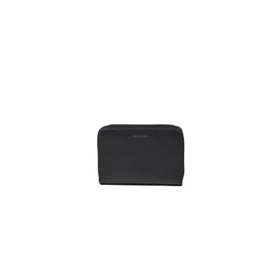 Jil Sander Black Small Leather Zip Around Wallet