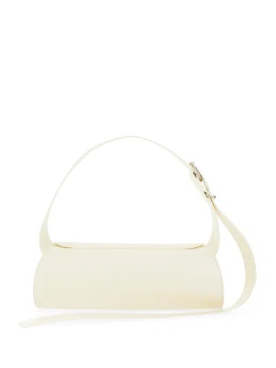 Jil Sander Small Cannoli Bag In White