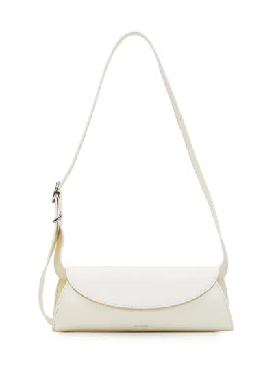 Jil Sander Small Cannoli Bag In White