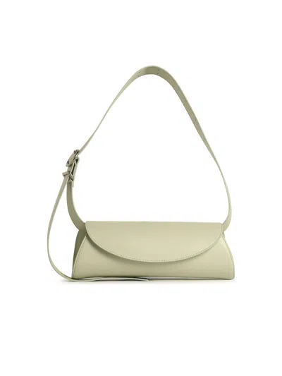 Jil Sander Small 'cannoli' Light Green Leather Bag