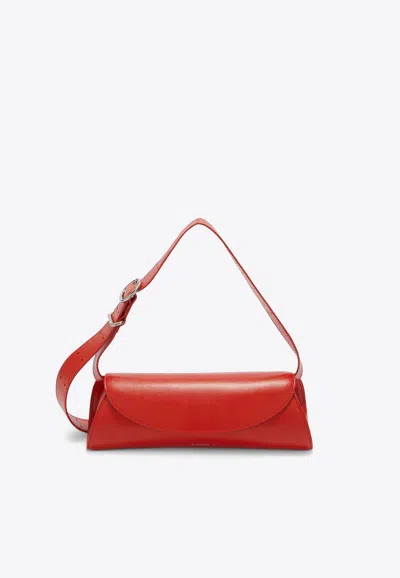 Jil Sander Small Cannolo Tote Bag In Red