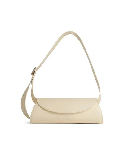 Jil Sander Small 'cannolo' Cream Leather Bag Women