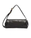Jil Sander Small Cannolo Padded Shoulder Bag In Black