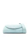 Jil Sander Small Cannolo Shearling Shoulder Bag In Blue