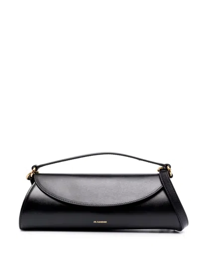 Jil Sander Small Cannolo Shoulder Bag In Black