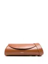 Jil Sander Small Cannolo Shoulder Bag In Brown