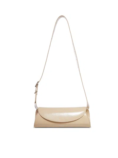 Jil Sander Small `cannolo` Shoulder Bag In Nude