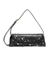 Jil Sander Small Cannolo Studded Shoulder Bag In Black