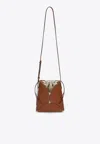 Jil Sander Curve Leather Crossbody Bag In Tan