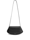Jil Sander Small Eldorado Leather Shoulder Bag In Black