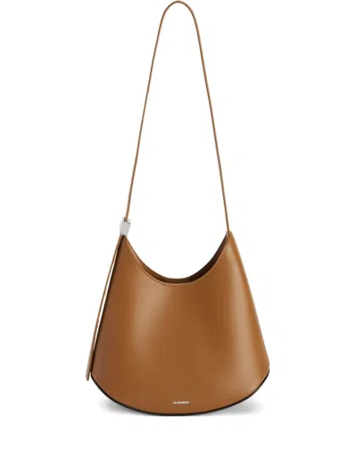 Jil Sander Small Eldorado Shoulder Bag In Brown