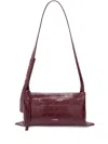 Jil Sander Small Empire Crocodile-effect Shoulder Bag In Red