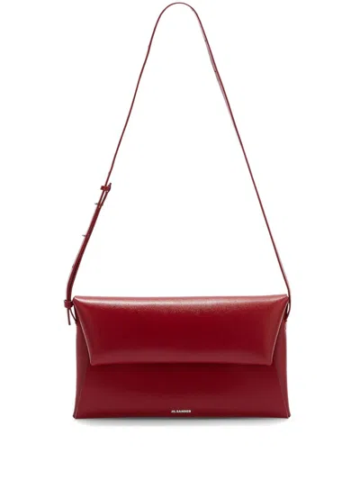Jil Sander Small Folded Clutch Bag In 红色