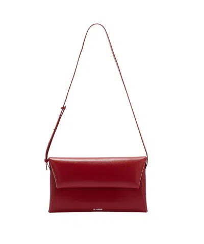 Jil Sander Small Folded Clutch Bag In Red