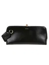 Jil Sander Small Goji Leather Shoulder Bag In Black