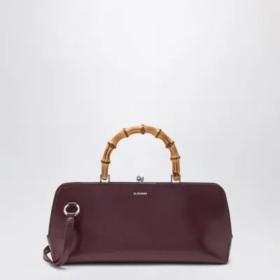 JIL SANDER JIL SANDER  SMALL GOJI BAMBOO BAG IN BURGUNDY