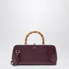Jil Sander Small Goji Bamboo Bag In Burgundy
