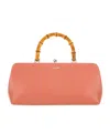 Jil Sander Salmon Leather Small Goji Bamboo Handbag In Pink