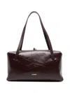 Jil Sander Maroon Goji Small Shoulder Bag