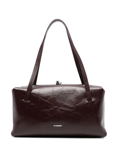 Jil Sander Small Goji Leather Shoulder Bag In Red