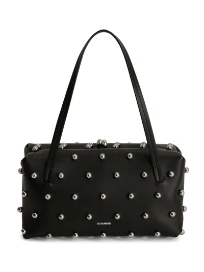 Jil Sander Small Goji Pillow Tote Bag In Black