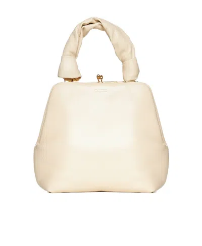 Jil Sander Small Goji Square Top-handle Bag In White
