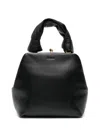 Jil Sander Black Small Square Goji Bag In Schwarz