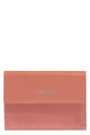 Jil Sander Small Leather Flap-over Wallet In Pink