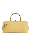 Jil Sander Small Leather Goji Bamboo Top-handle Bag In Yellow