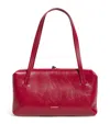 Jil Sander Small Leather Goji Pillow Shoulder Bag In Red